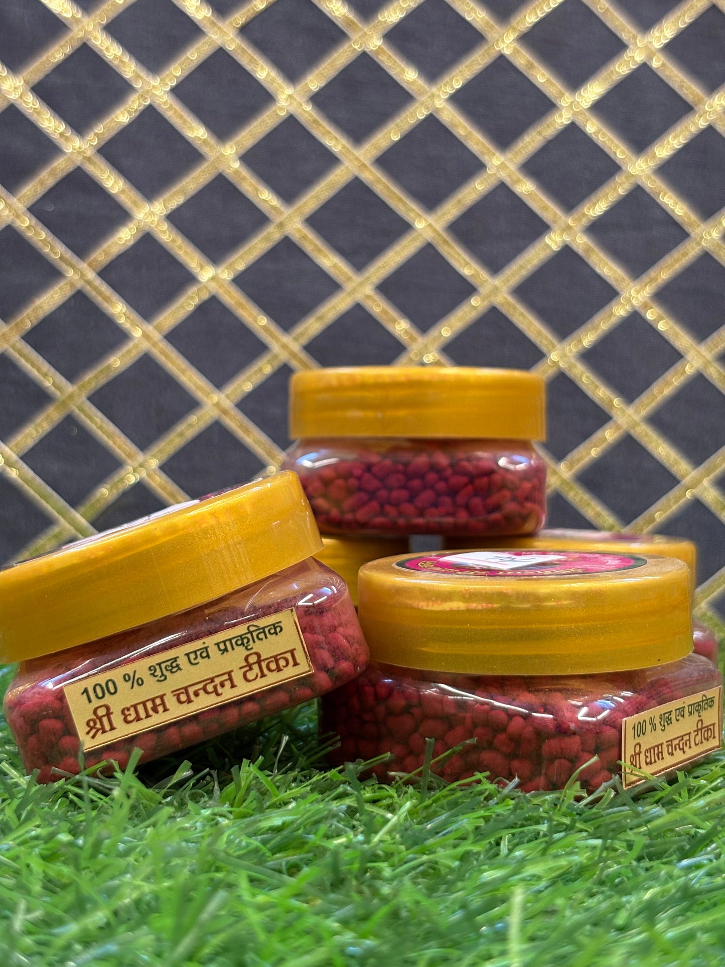 Aastragandh Danedar Laal Chandan – Shree Dhaam 50g | Premium Tilak Chandan for Temples & Rituals