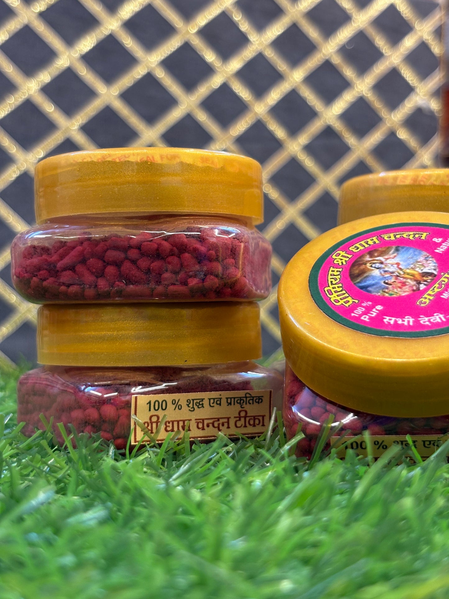 Aastragandh Danedar Laal Chandan – Shree Dhaam 50g | Premium Tilak Chandan for Temples & Rituals