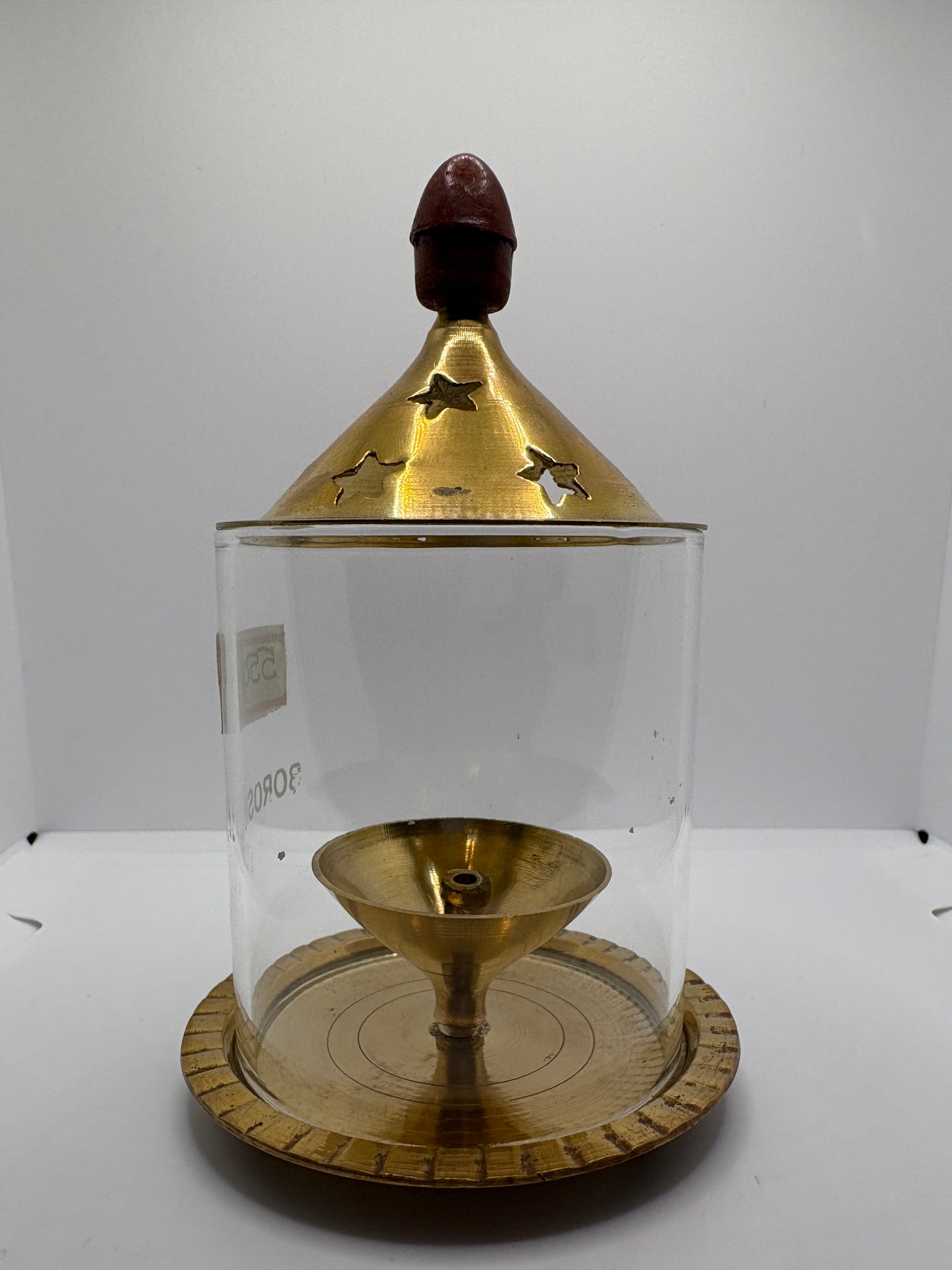 Borosil Akhand Jot Diya - Medium Brass (Petal)