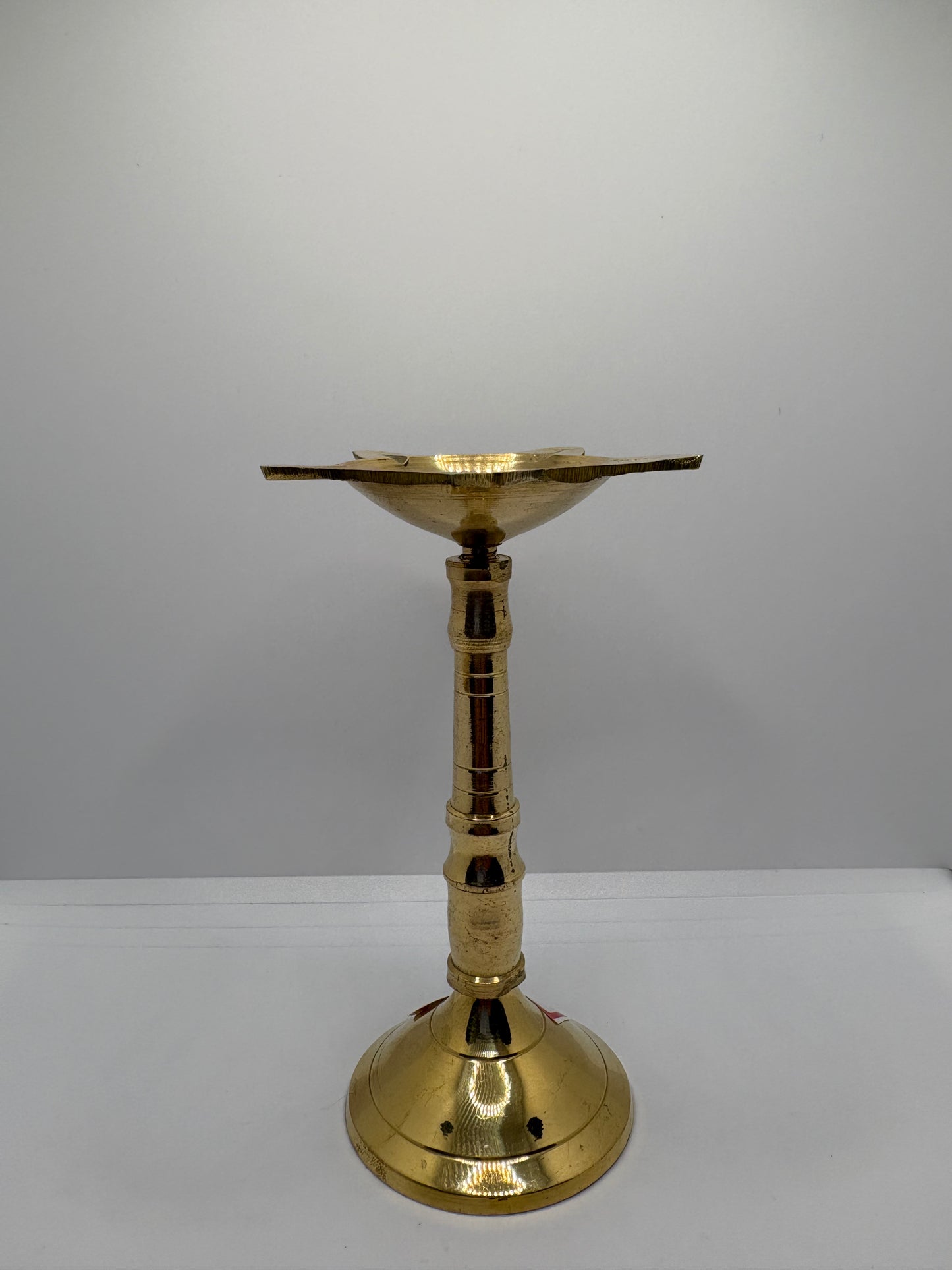 Brass (Petal) Diya Stand | Traditional Brass Stand for Pooja Diyas & Spiritual Decor