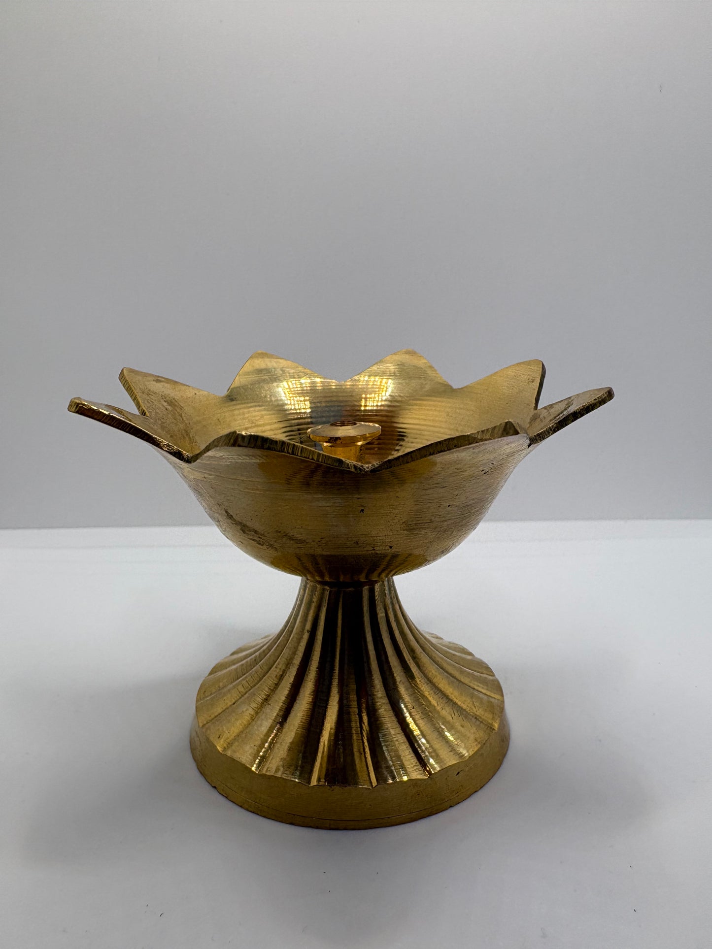 Brass (Petal) Flower Diya | Handcrafted Brass Oil Lamp for Pooja & Festive Decor