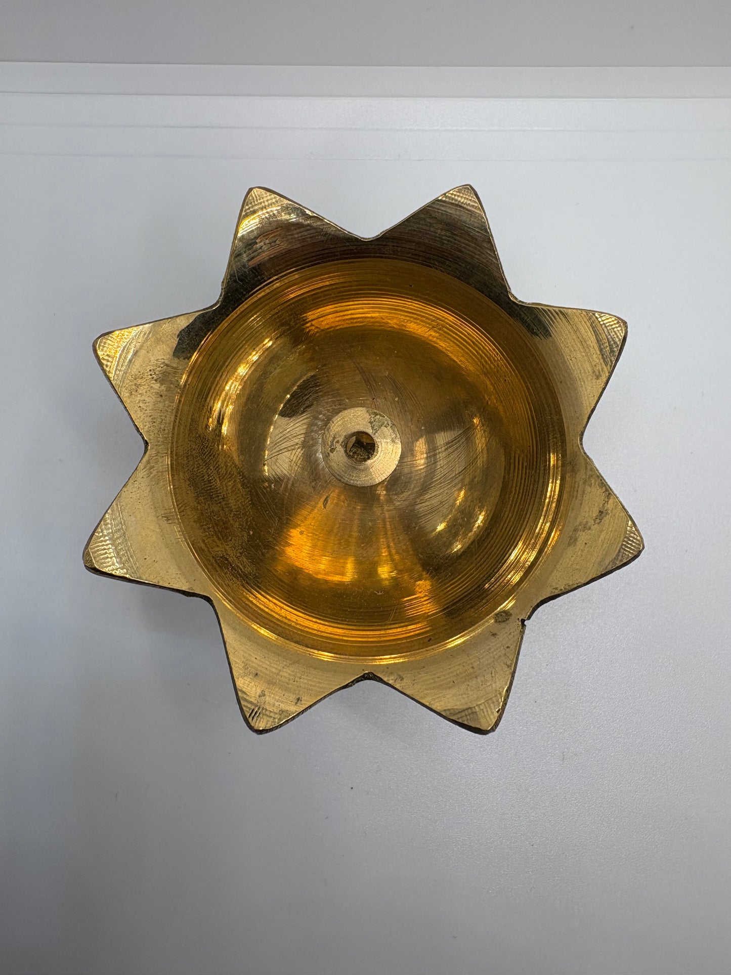 Brass (Petal) Flower Diya | Handcrafted Brass Oil Lamp for Pooja & Festive Decor