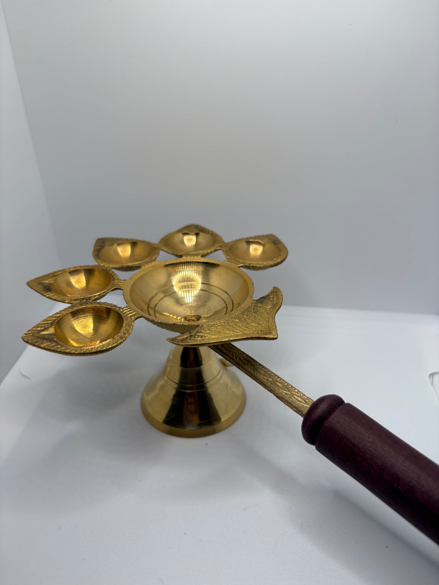 Panch Arti Diya - Brass (Petal)