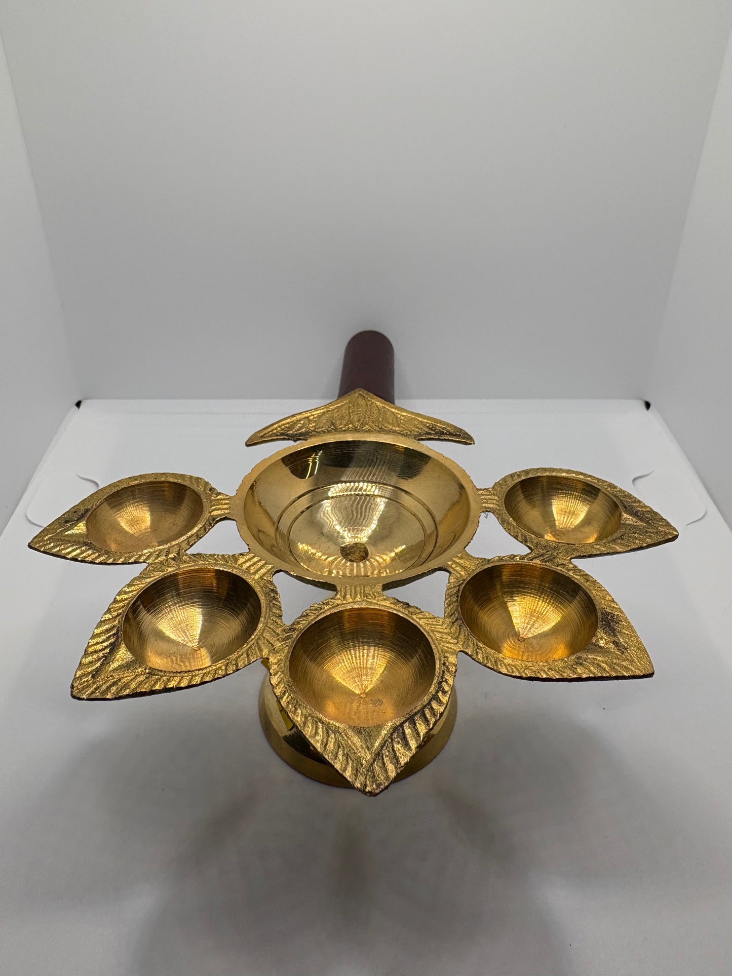Panch Arti Diya - Brass (Petal)