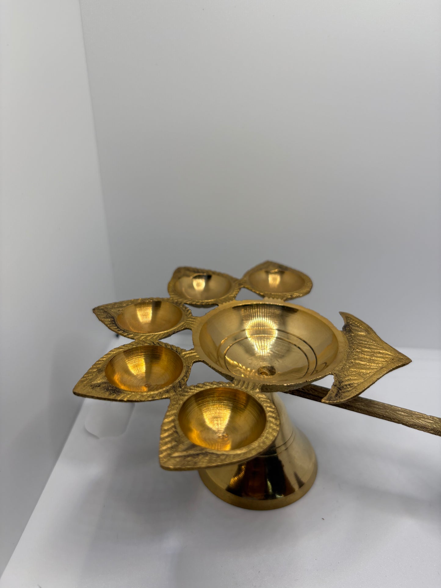 Panch Arti Diya - Brass (Petal)