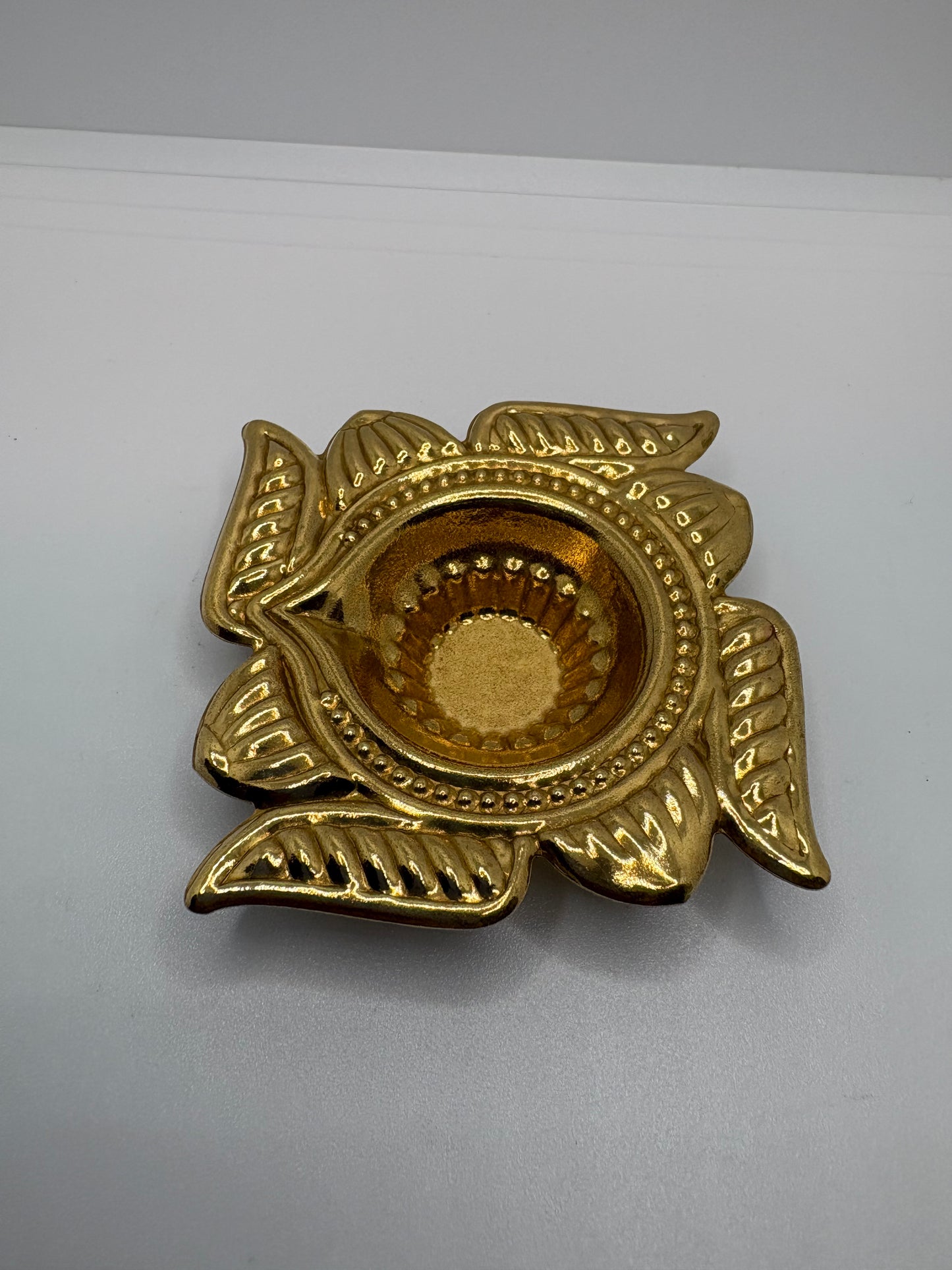 Brass (Petal) Swastik Diya - Small