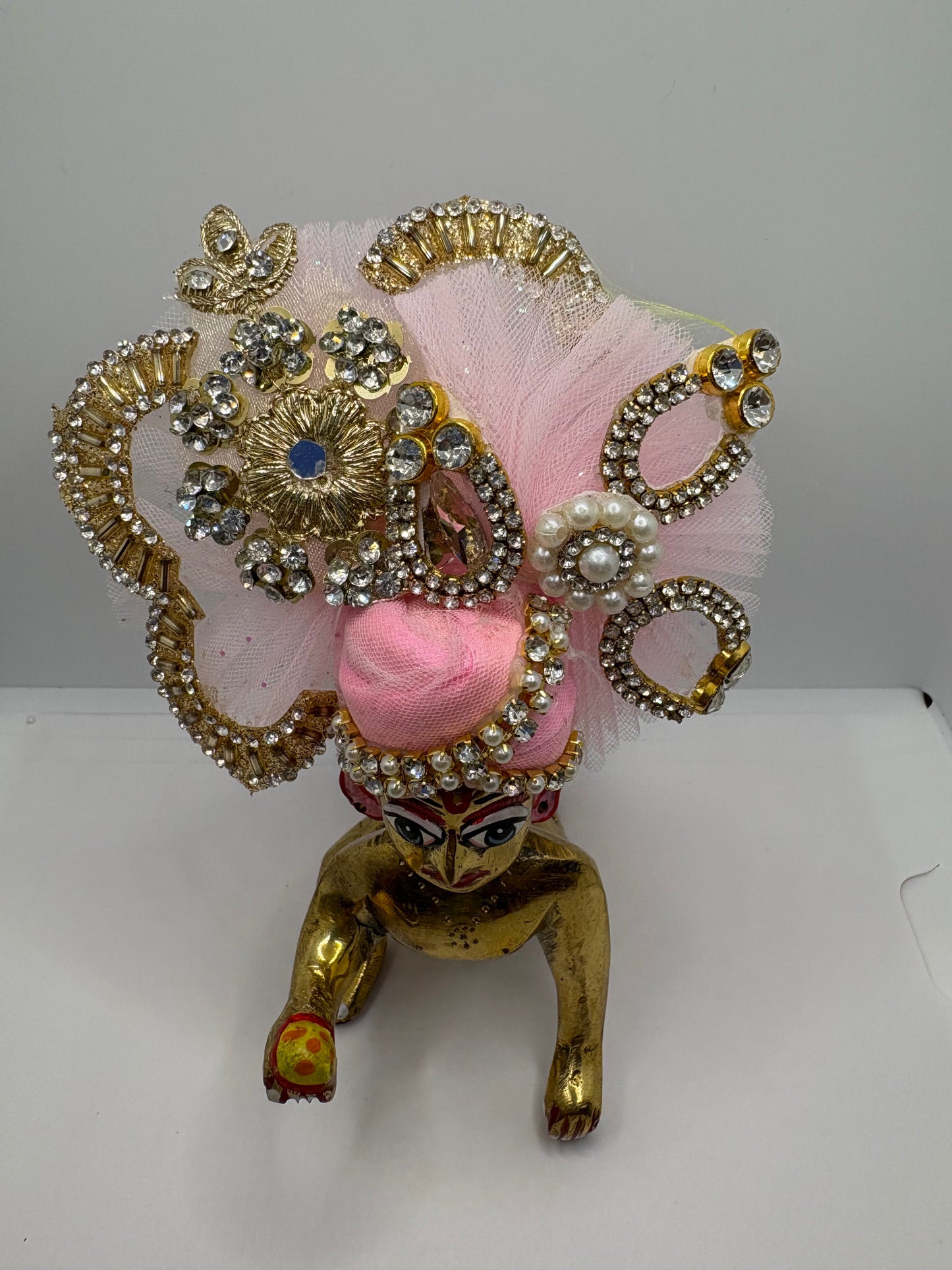 Light (Pastel) Color Heavy Pagdi for Ladoo Gopal Ji | Handcrafted Royal Turban for Bal Gopal Idol