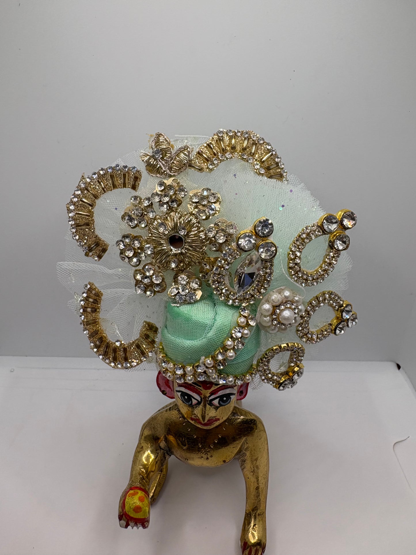 Light (Pastel) Color Heavy Pagdi for Ladoo Gopal Ji | Handcrafted Royal Turban for Bal Gopal Idol