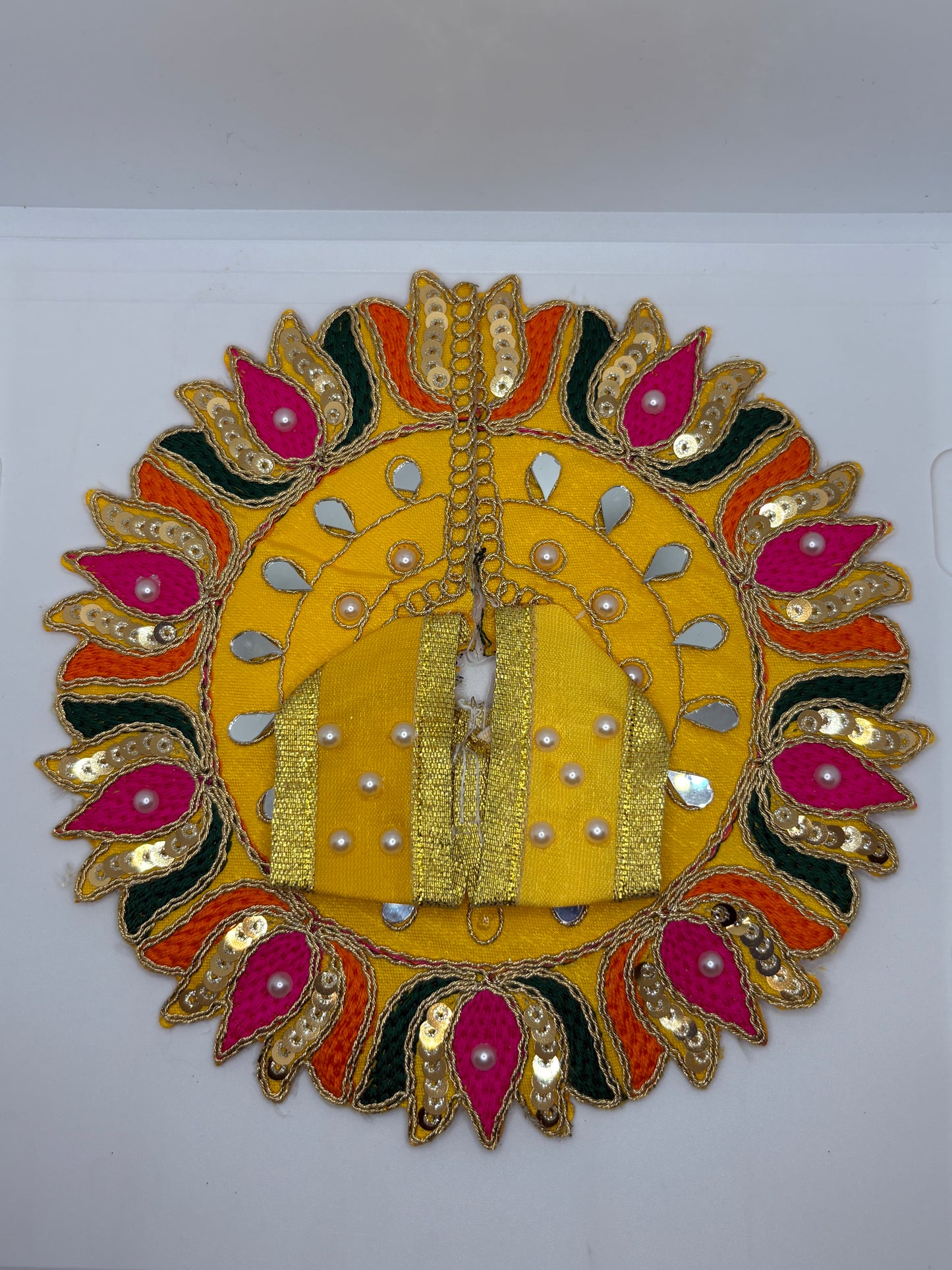 Laddu Gopal Embroidery Dress | Size (2No. - 3No.) | Handcrafted Traditional Vastra for Bal Gopal Idol