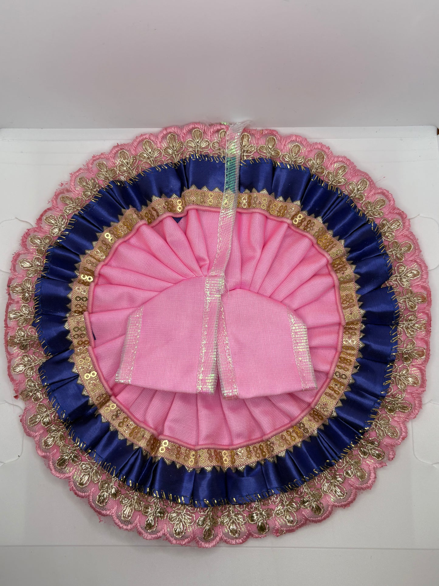 Double Color Laddu Gopal Embroidery Dress | Dual-Tone Traditional Vastra for Bal Gopal Idol