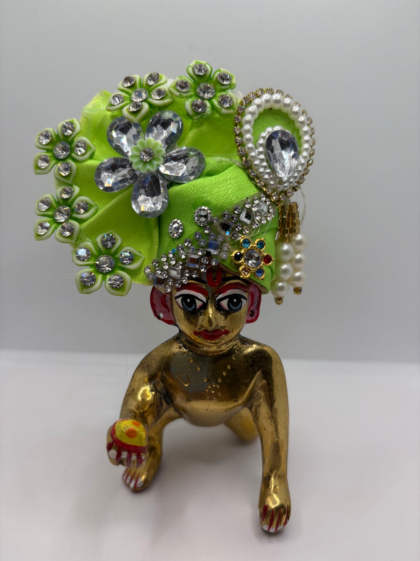 Pastel Floral Pagdi for Laddu Gopal Ji | Elegant Crown for Divine Shringar