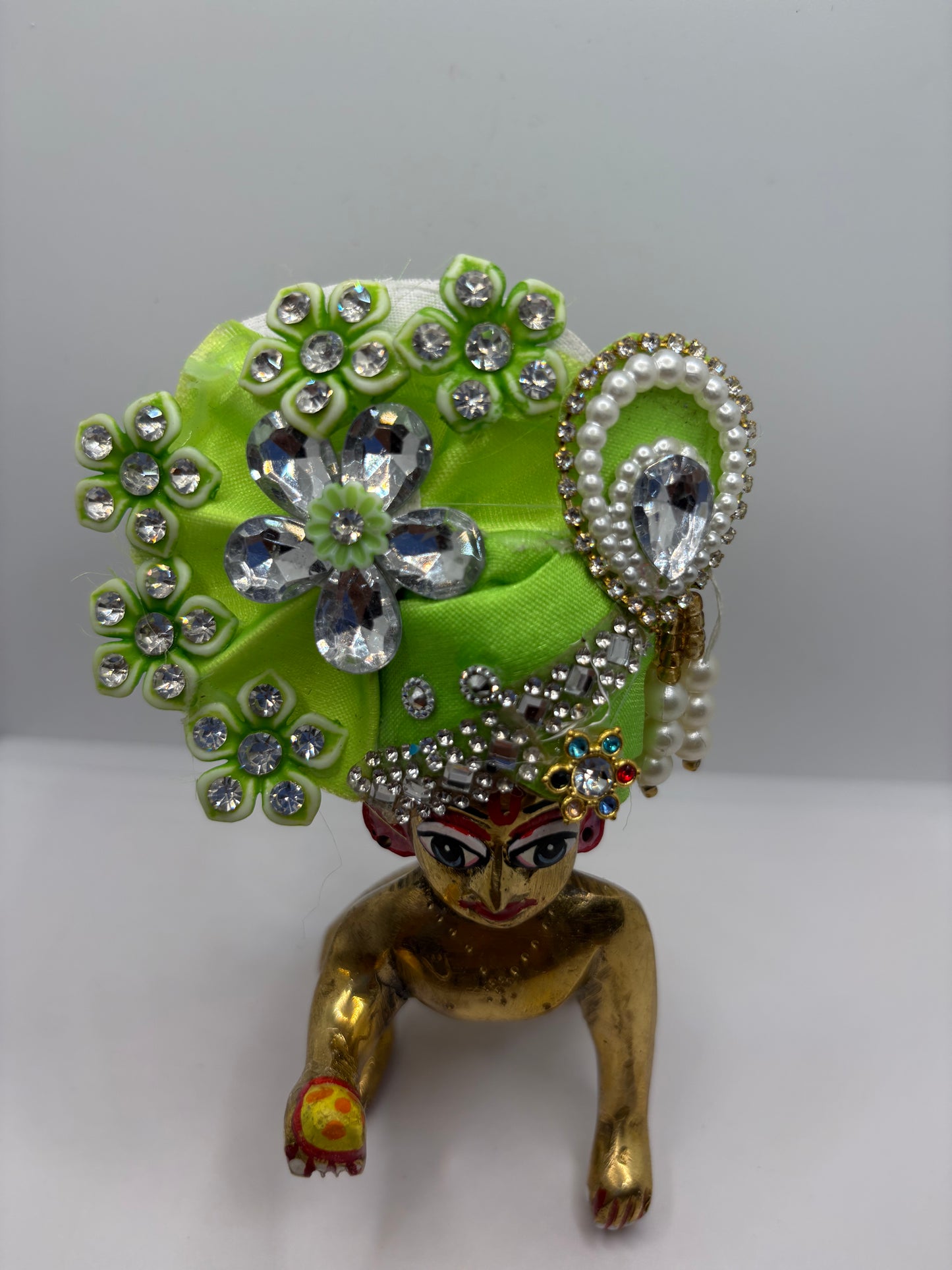 Pastel Floral Pagdi for Laddu Gopal Ji | Elegant Crown for Divine Shringar