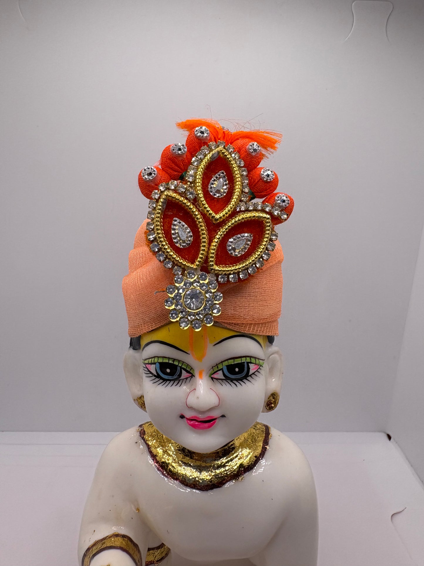 Beautiful Stone Decorated Mukut for Kanha Ji | Handcrafted Royal Crown for Laddu Gopal Ji
