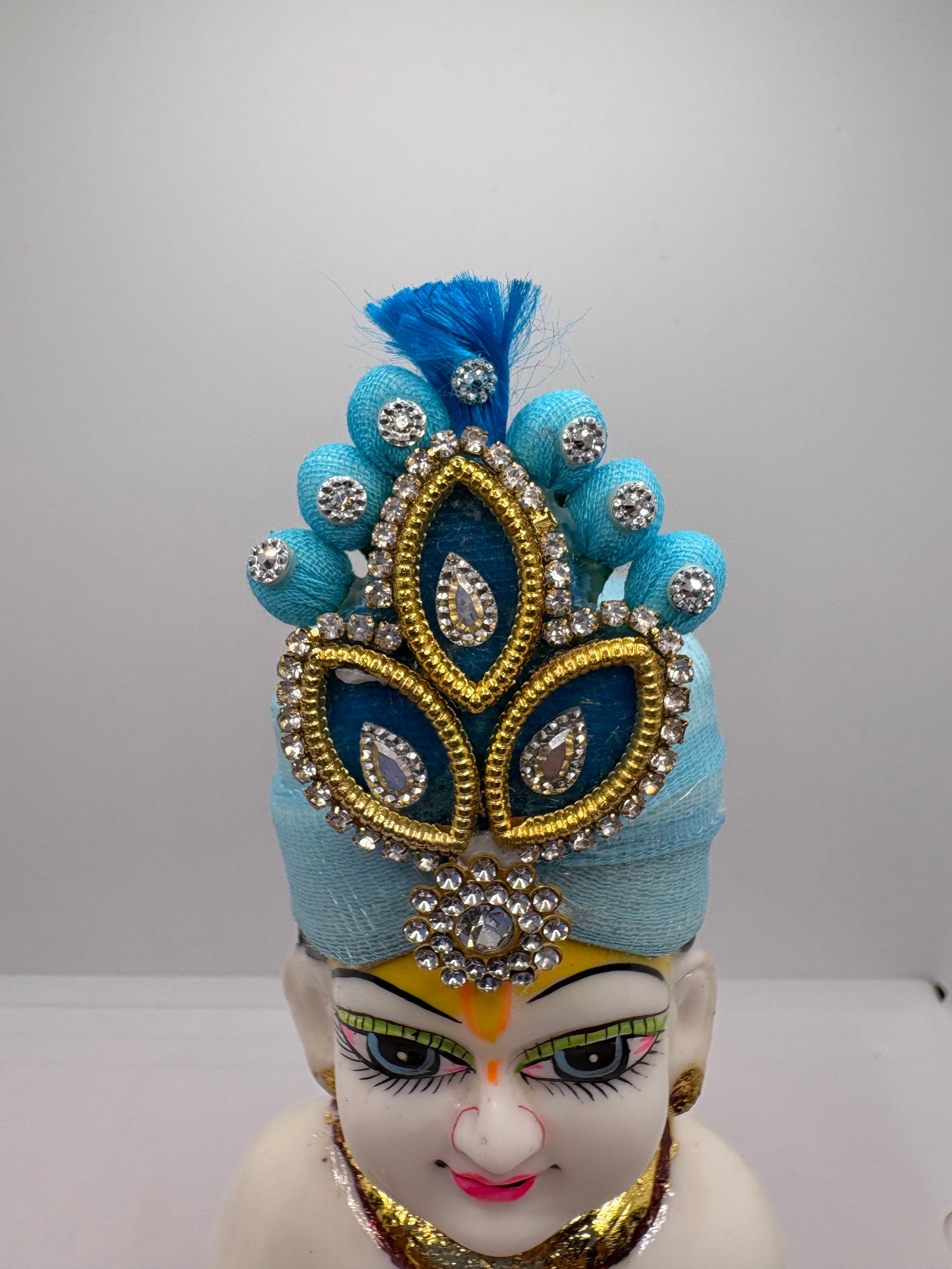 Beautiful Stone Decorated Mukut for Kanha Ji | Handcrafted Royal Crown for Laddu Gopal Ji