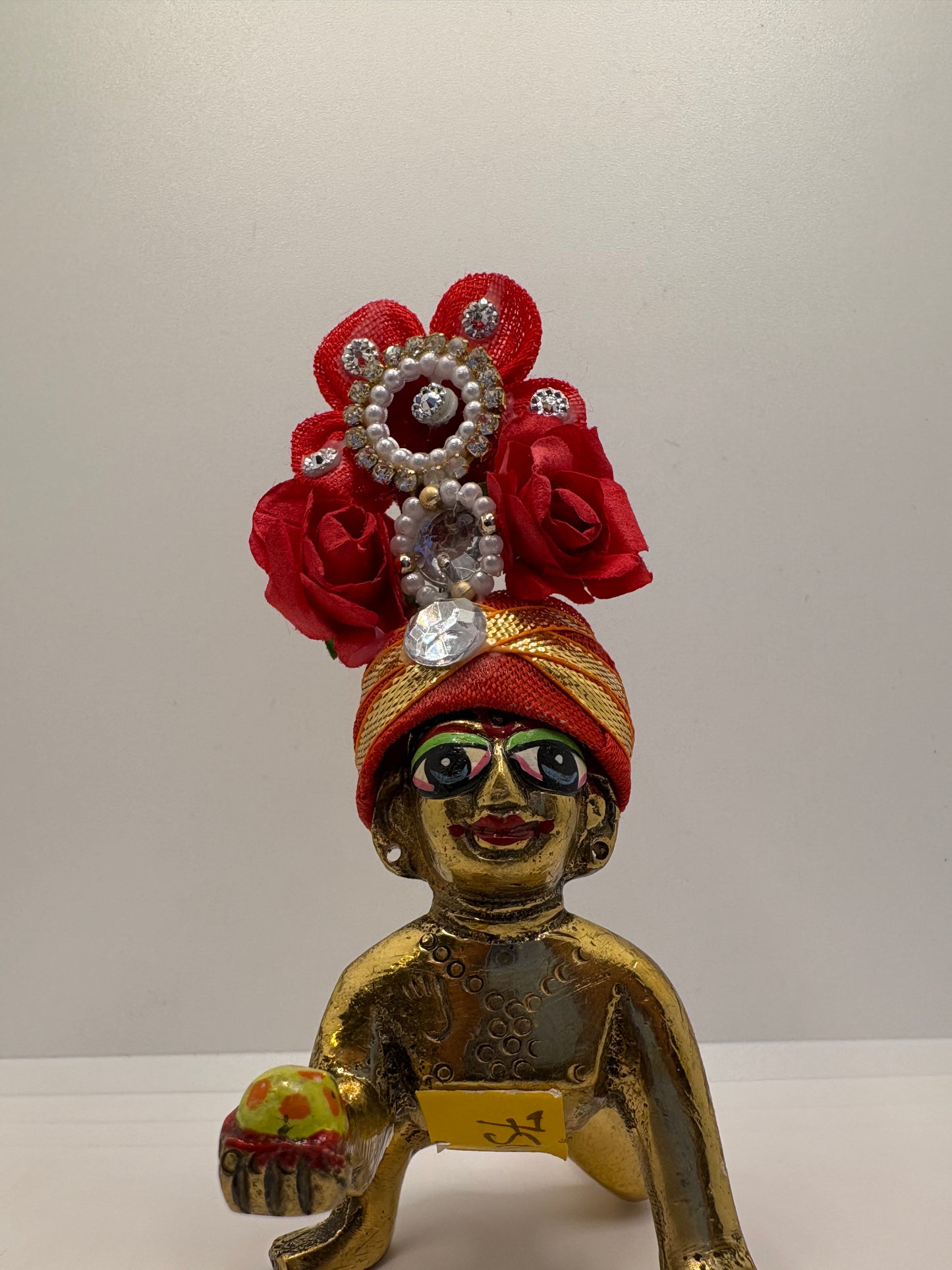 Floral Decorated Mukut for Kanha Ji | Handcrafted Flower Crown for Laddu Gopal Ji