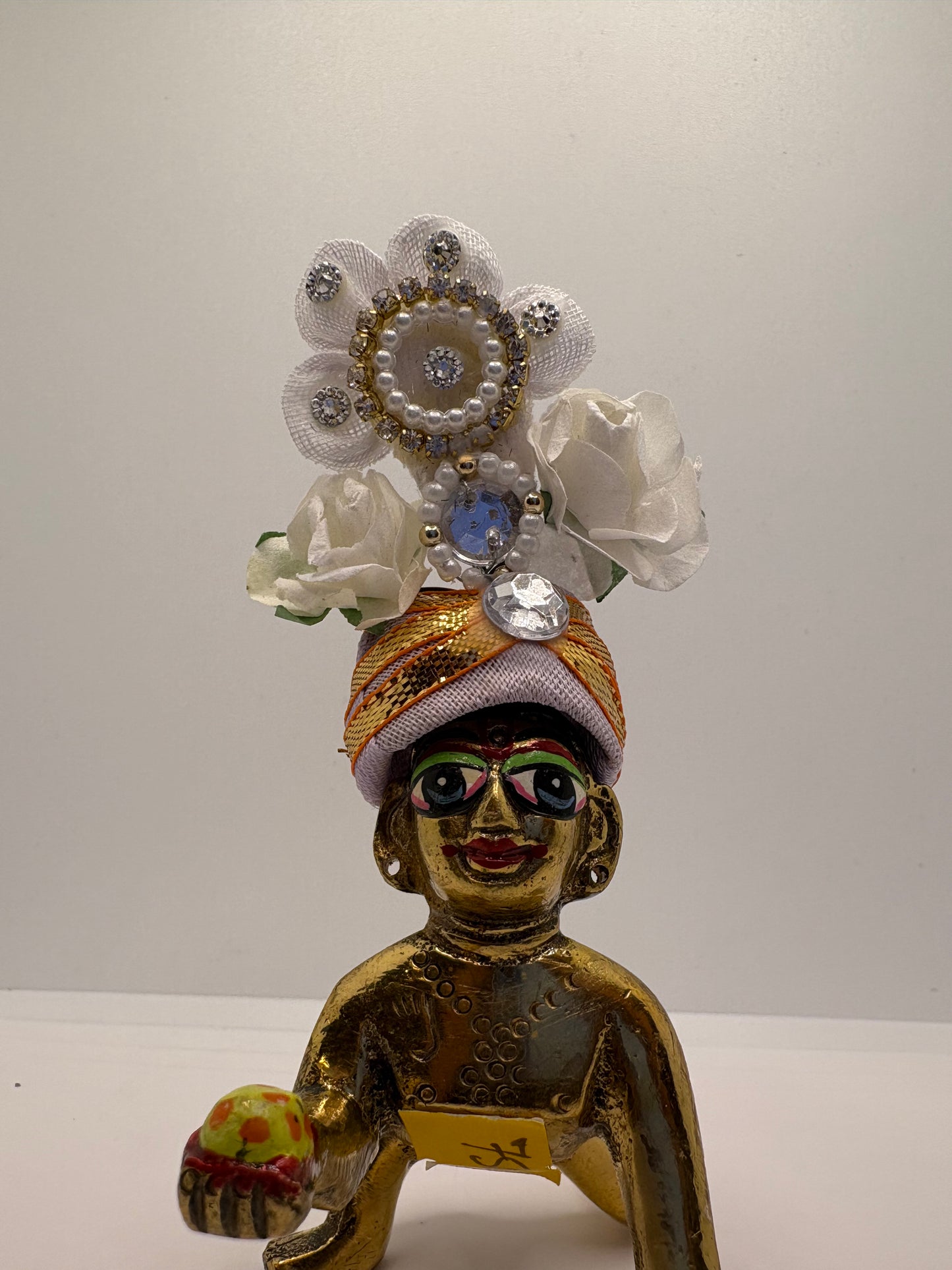 Floral Decorated Mukut for Kanha Ji | Handcrafted Flower Crown for Laddu Gopal Ji