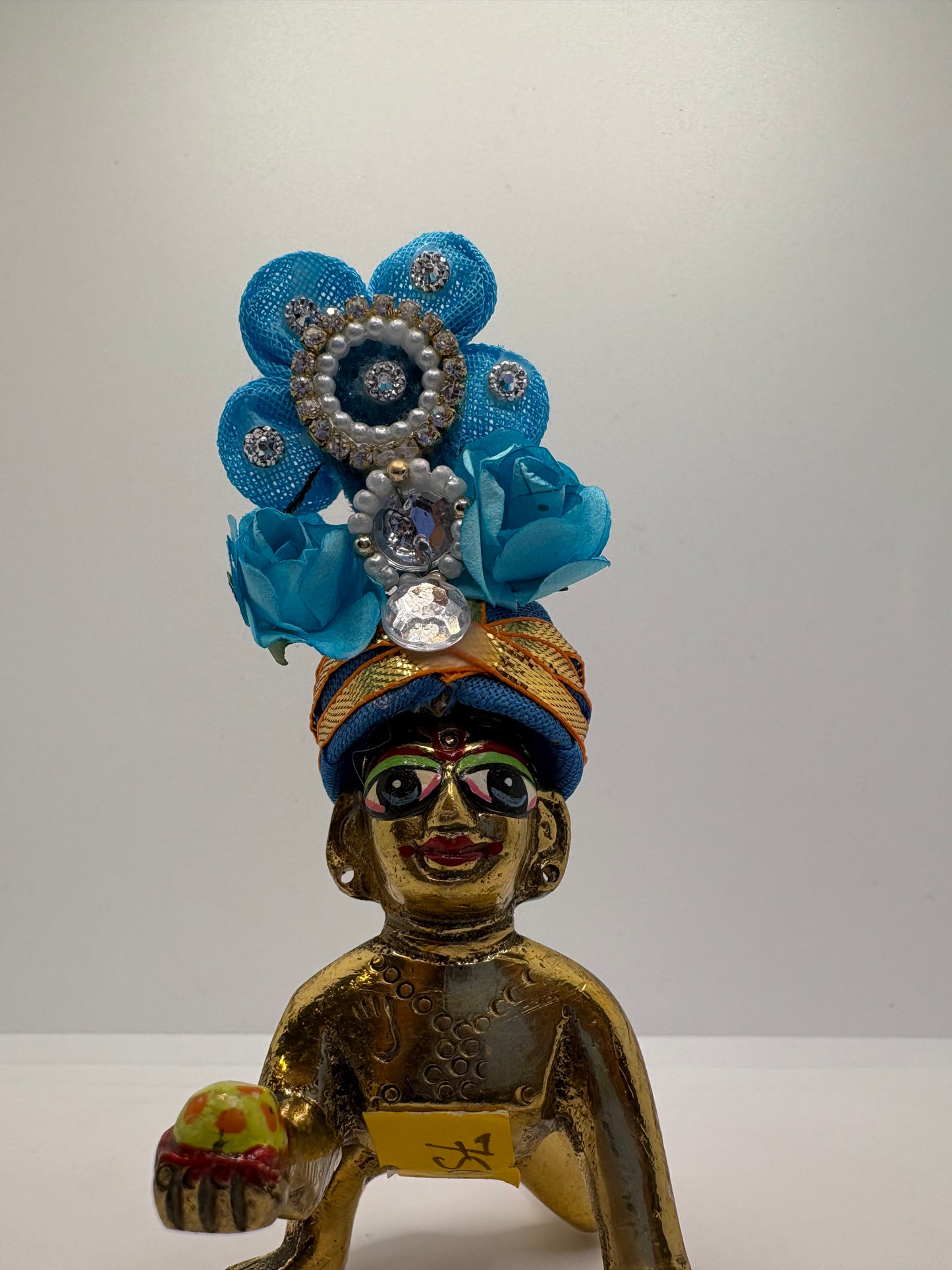 Floral Decorated Mukut for Kanha Ji | Handcrafted Flower Crown for Laddu Gopal Ji