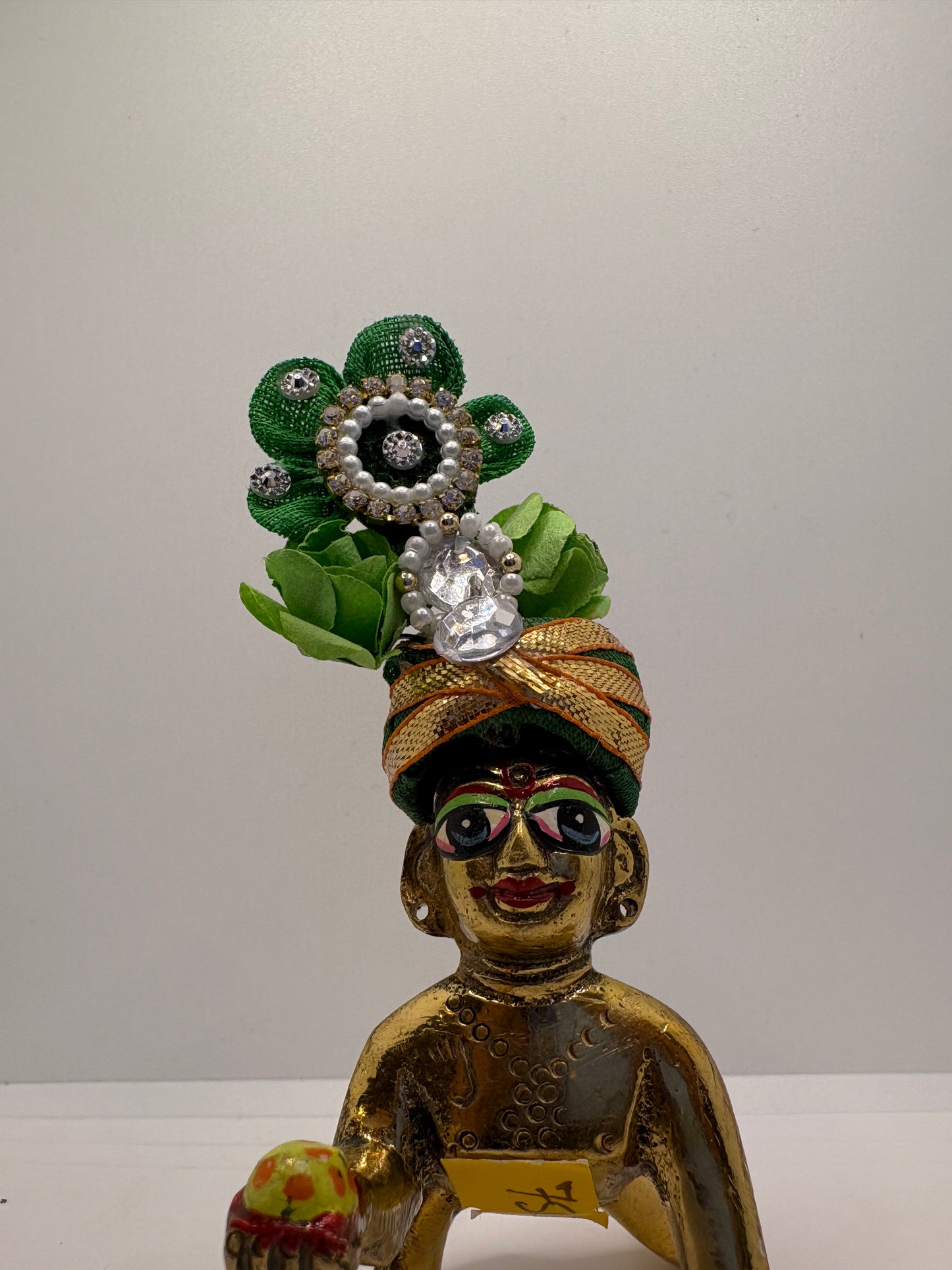 Floral Decorated Mukut for Kanha Ji | Handcrafted Flower Crown for Laddu Gopal Ji