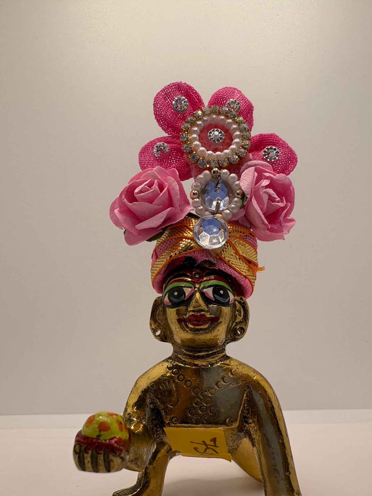 Floral Decorated Mukut for Kanha Ji | Handcrafted Flower Crown for Laddu Gopal Ji