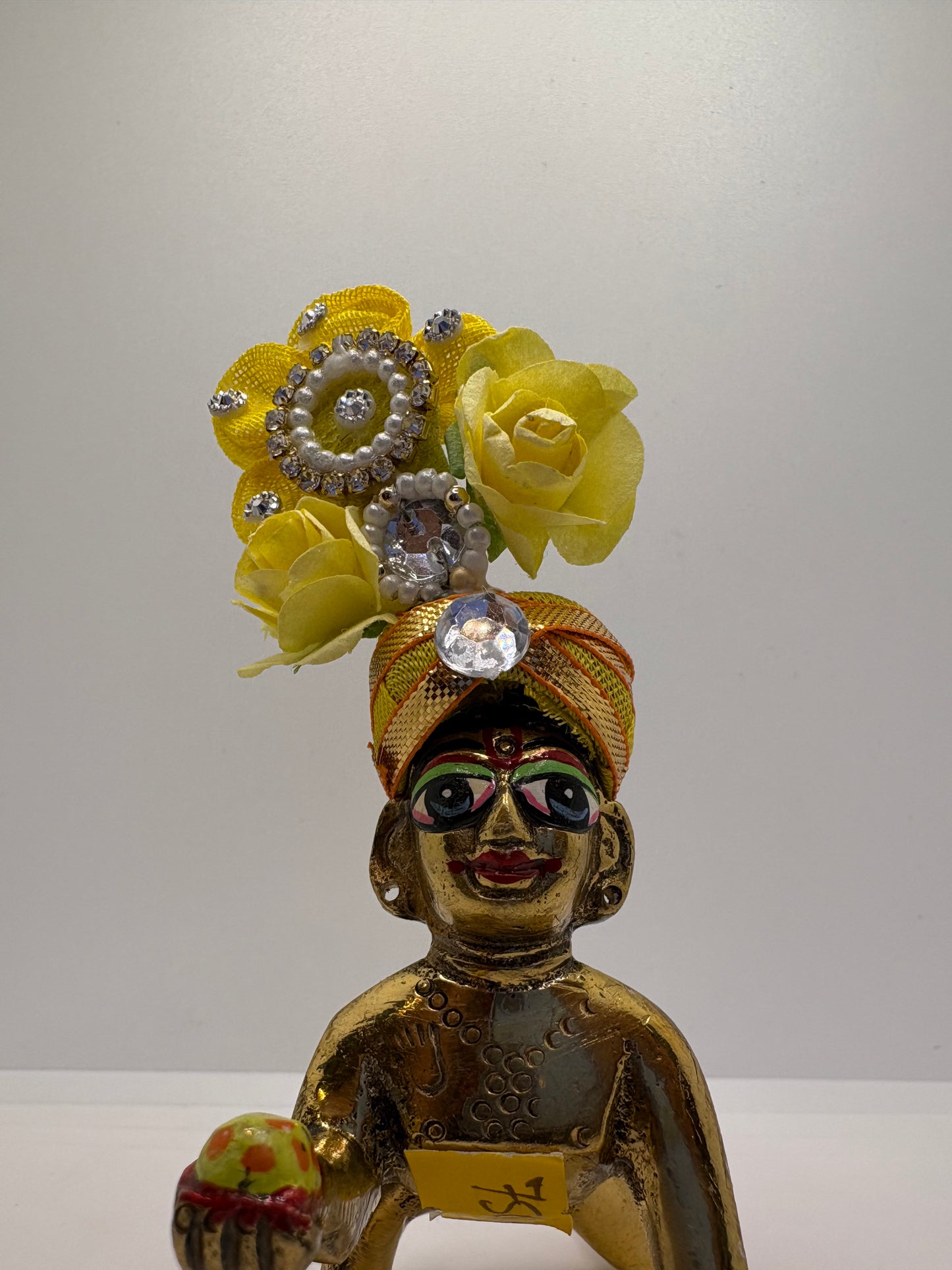 Floral Decorated Mukut for Kanha Ji | Handcrafted Flower Crown for Laddu Gopal Ji
