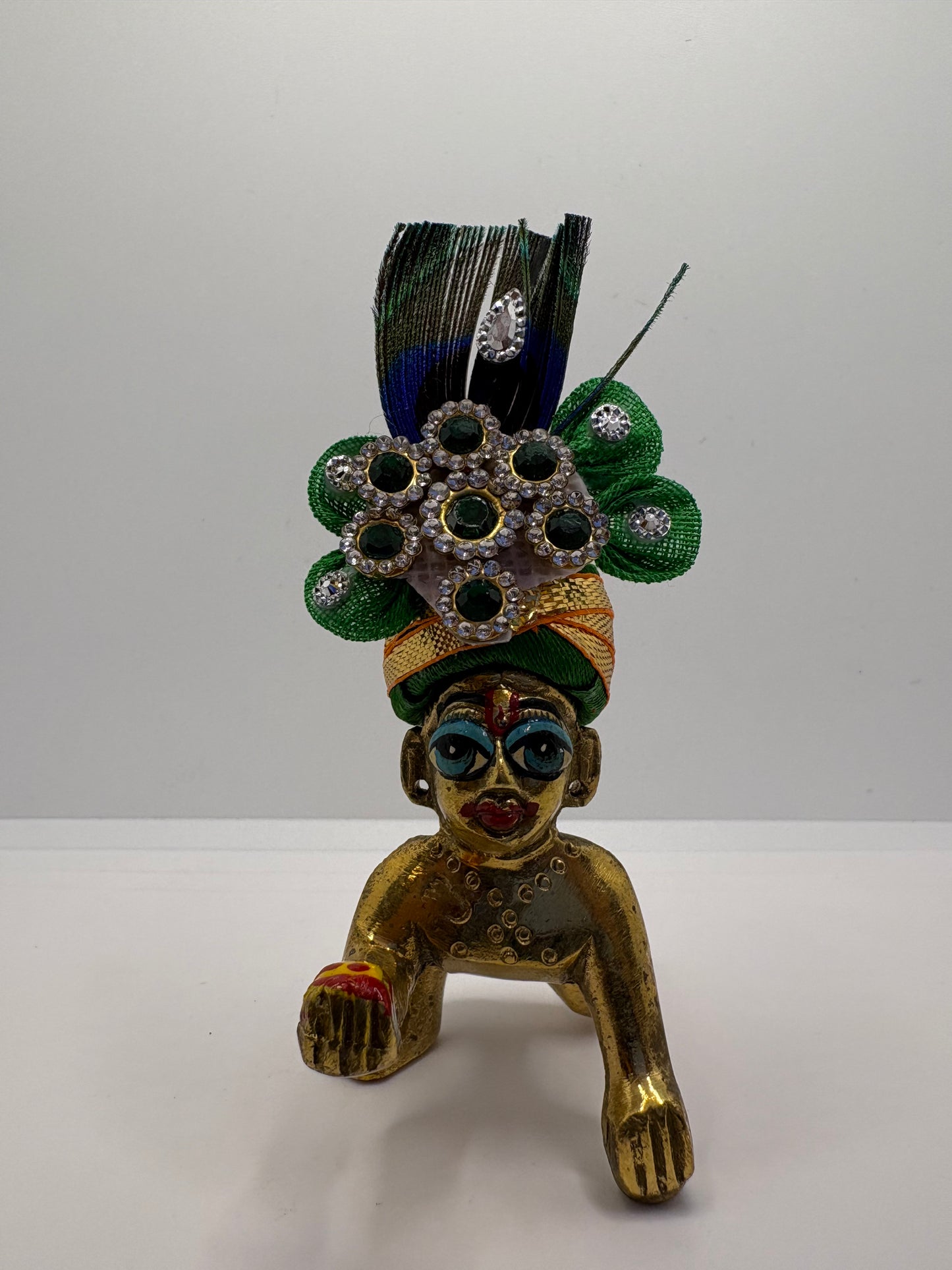 Beautiful Floral Decorated Mukut for Kanha Ji | Handcrafted Flower Crown for Laddu Gopal Ji