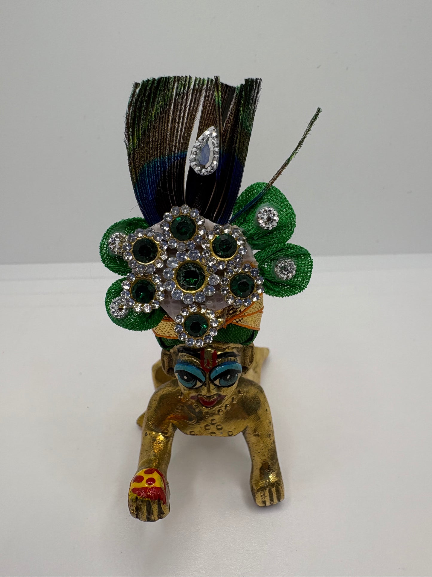 Beautiful Floral Decorated Mukut for Kanha Ji | Handcrafted Flower Crown for Laddu Gopal Ji