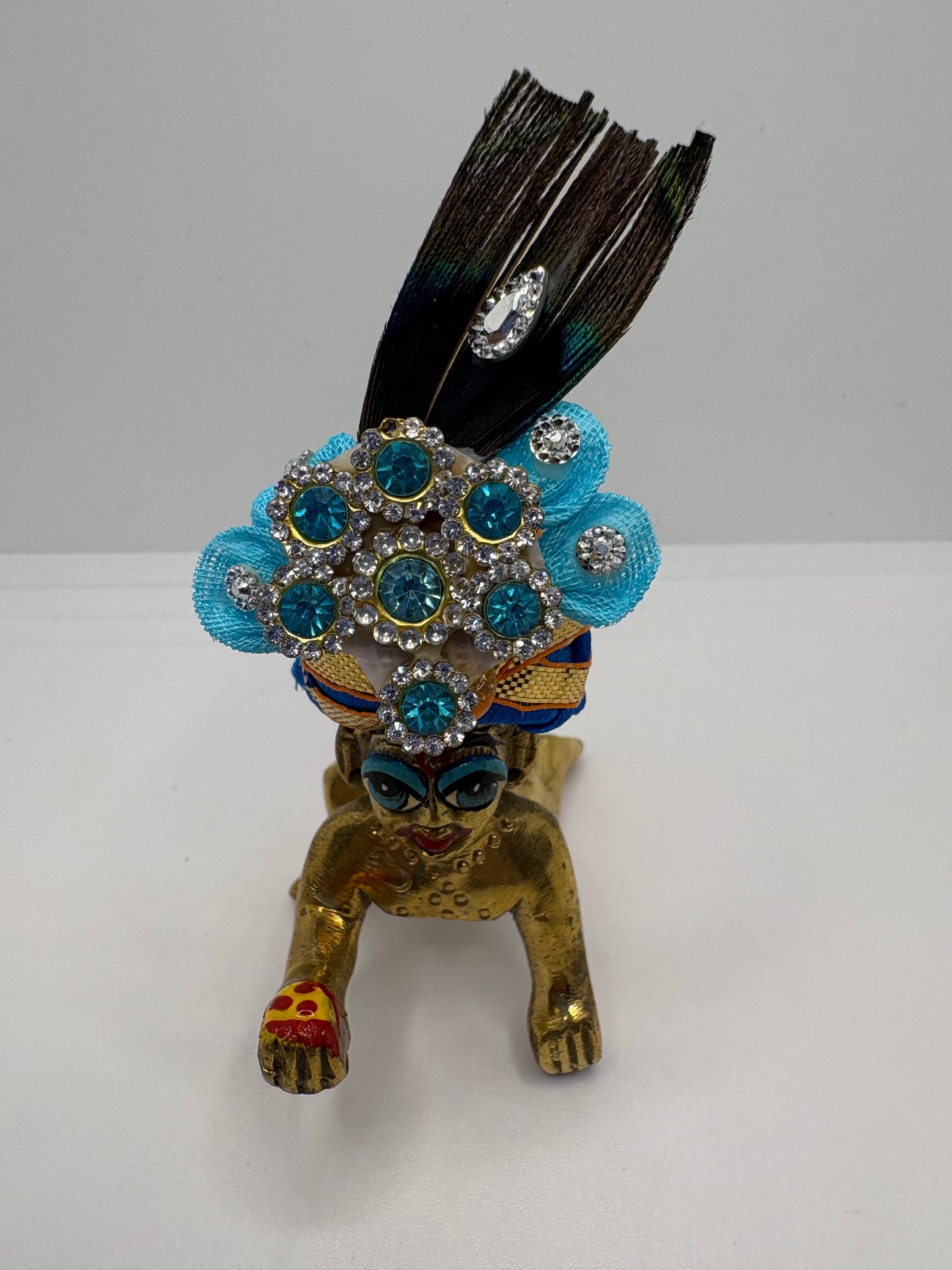 Beautiful Floral Decorated Mukut for Kanha Ji | Handcrafted Flower Crown for Laddu Gopal Ji