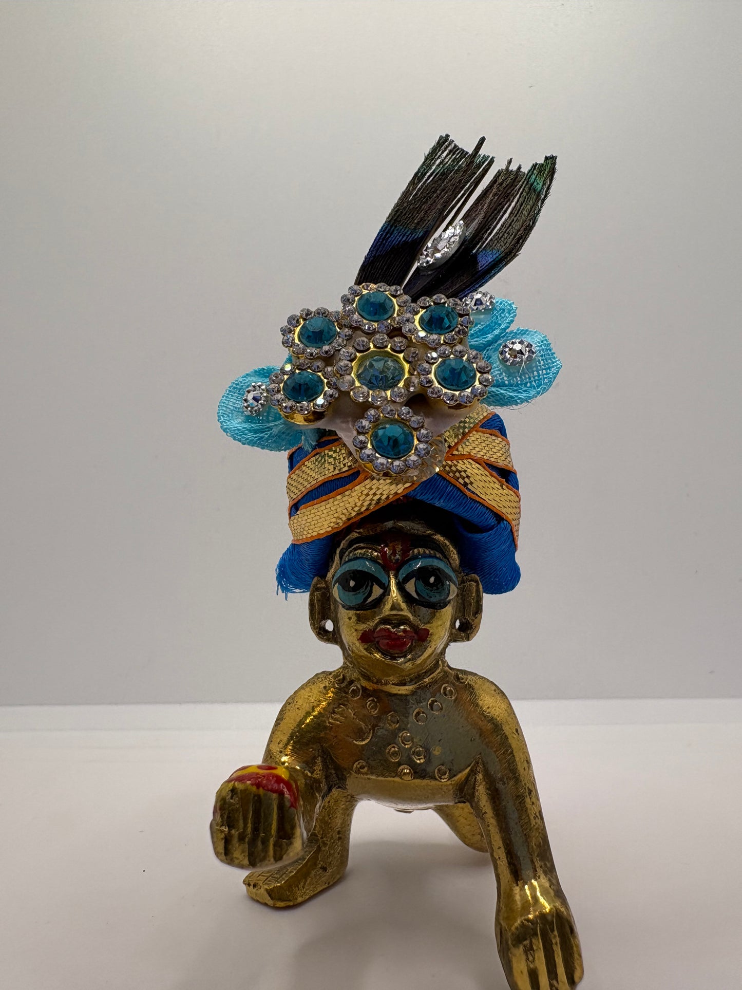 Beautiful Floral Decorated Mukut for Kanha Ji | Handcrafted Flower Crown for Laddu Gopal Ji