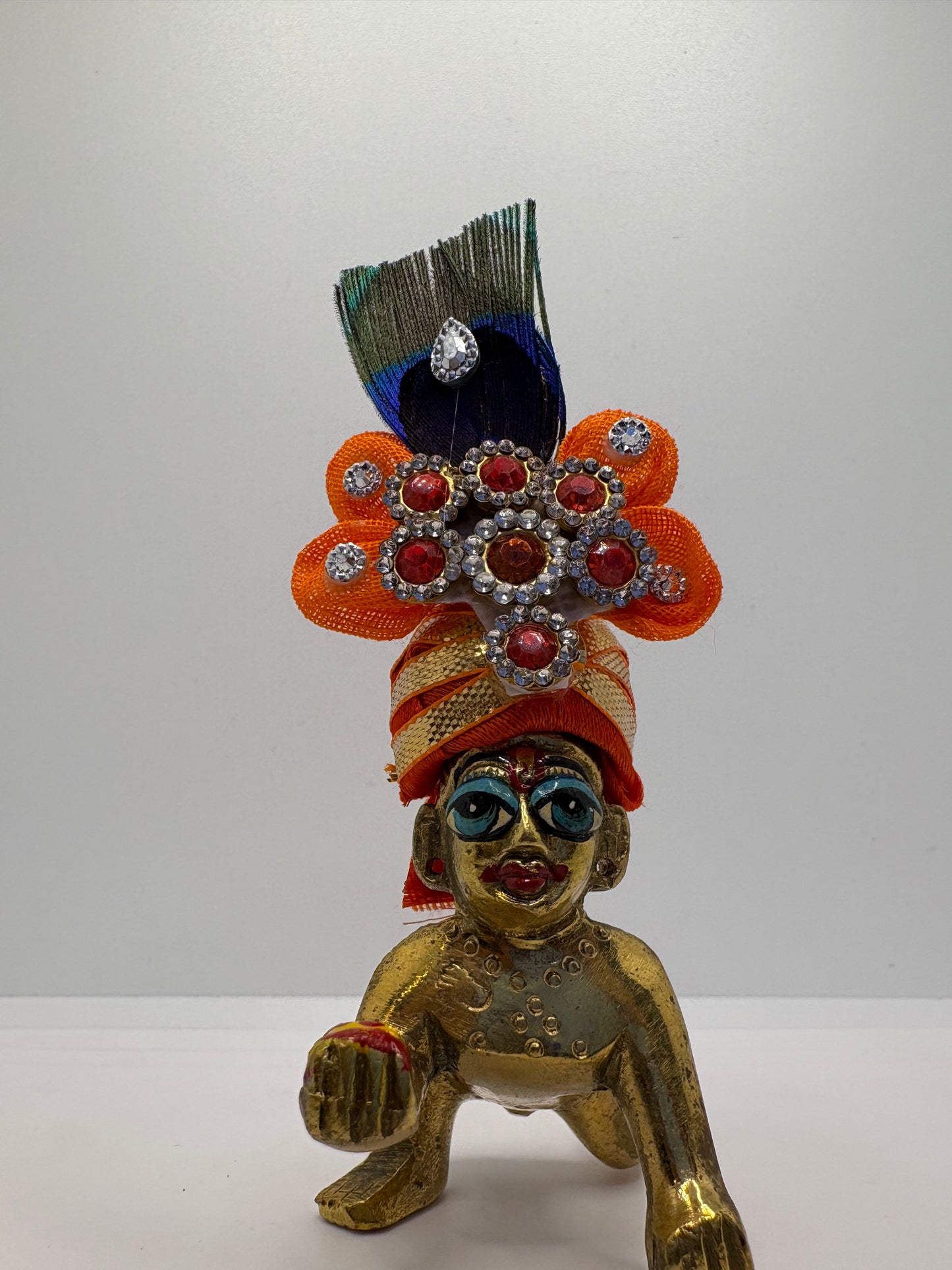 Beautiful Floral Decorated Mukut for Kanha Ji | Handcrafted Flower Crown for Laddu Gopal Ji