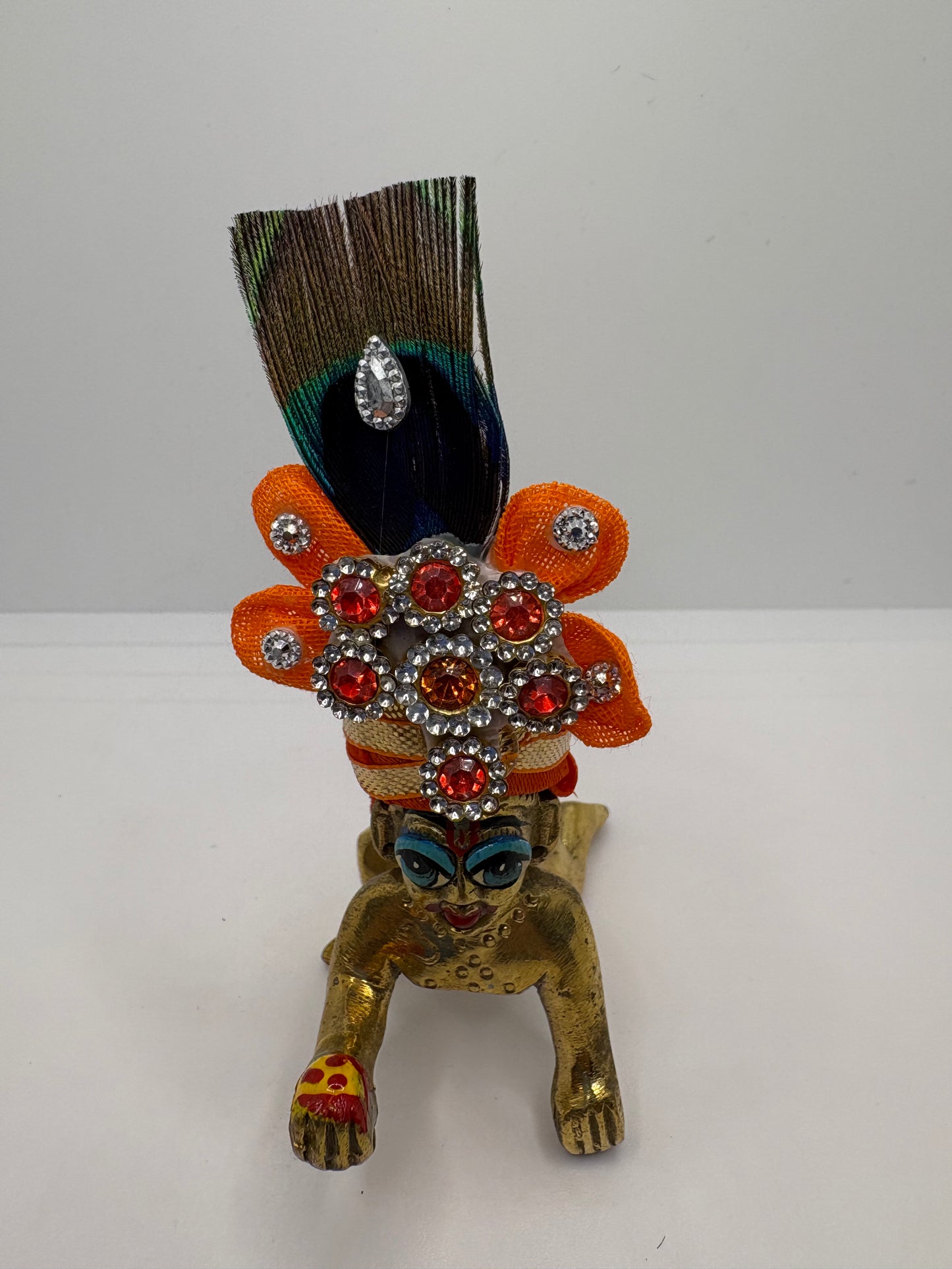 Beautiful Floral Decorated Mukut for Kanha Ji | Handcrafted Flower Crown for Laddu Gopal Ji