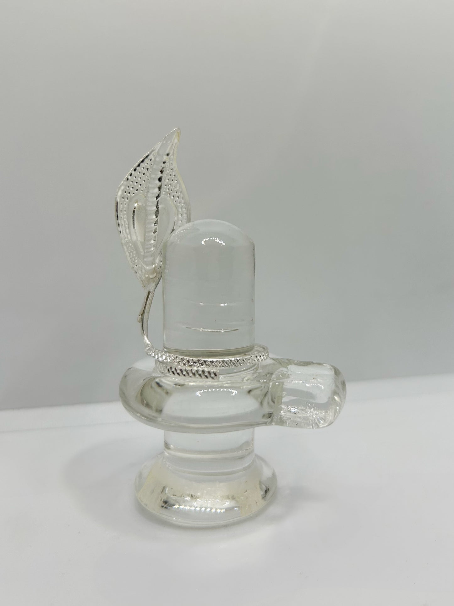 Sphatik Shivling with Naag