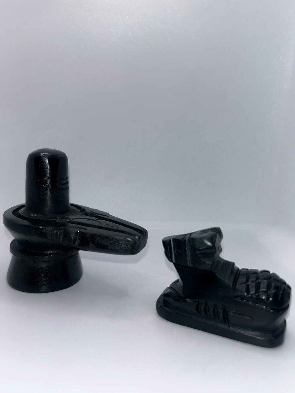 Black Stone Shivling with Nandi ji
