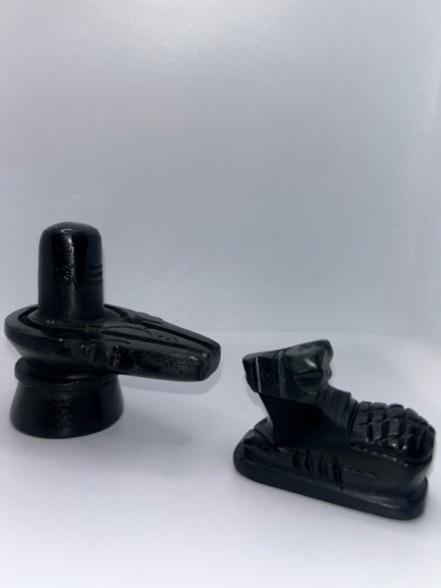 Black Stone Shivling with Nandi ji