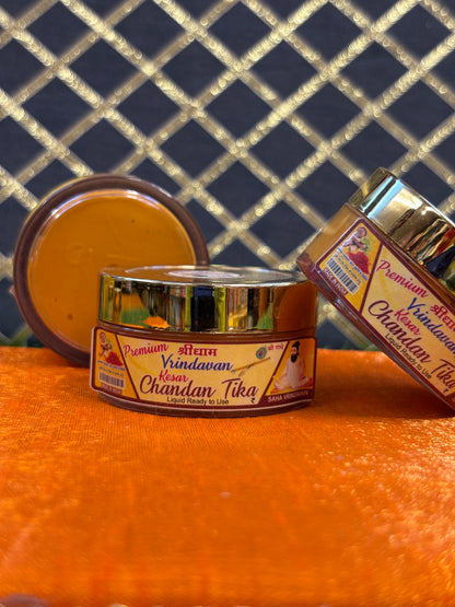 Kesar Chandan Tika – Shree Dhaam 100g | Premium Tilak Paste with Kesar &amp; Sandalwood Fragrance