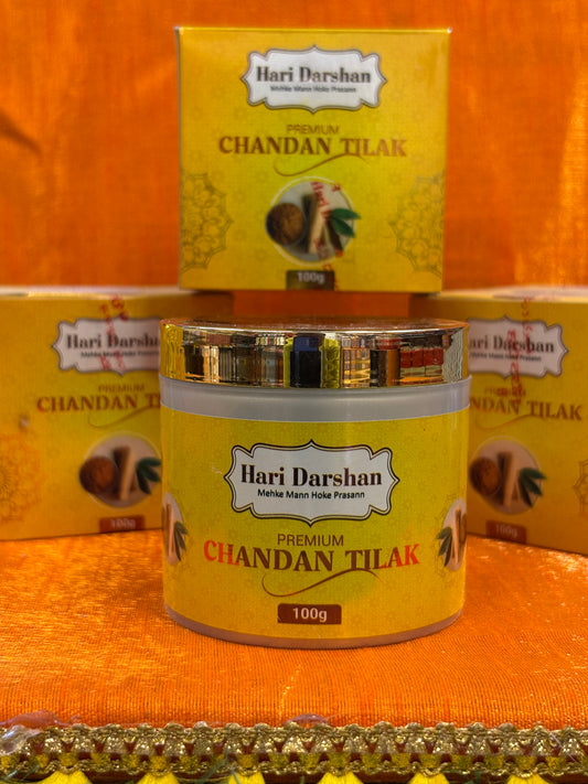 Premium Chandan Tika – Hari Darshan 100g | Luxurious Sandalwood Tilak Paste for Daily & Festive Rituals