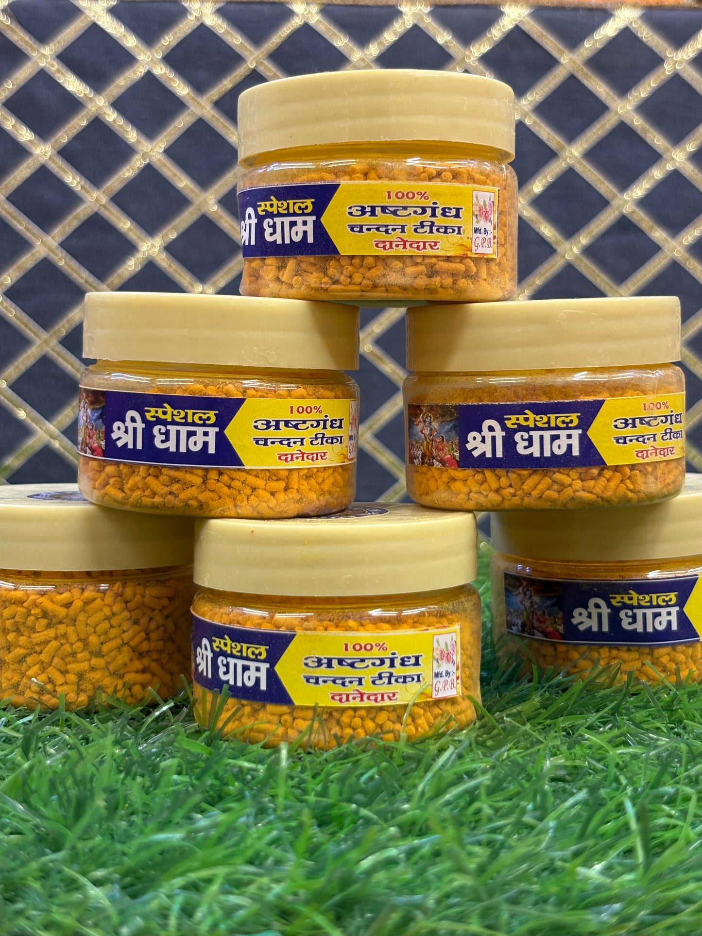 Aastragandh Danedar Chandan – Shree Dhaam 50g | Traditional Scented Chandan for Divine Rituals