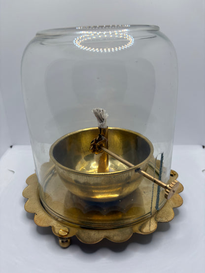 Borosil Akhand Jot Diya | Long-Lasting Glass Diya for Eternal Flame & Daily Pooja