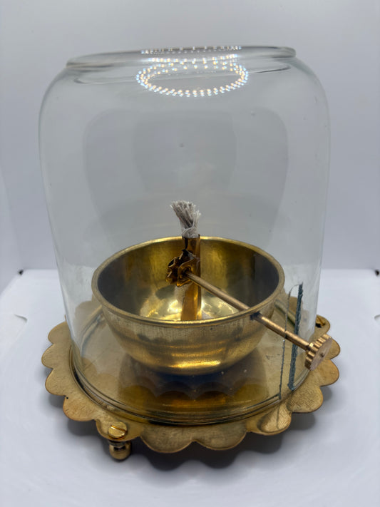Borosil Akhand Jot Diya | Long-Lasting Glass Diya for Eternal Flame & Daily Pooja