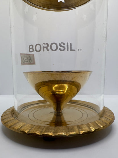 Borosil Akhand Jot Diya - Large Brass (Petal)