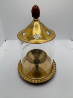 Borosil Akhand Jot Diya - Medium Brass (Petal)