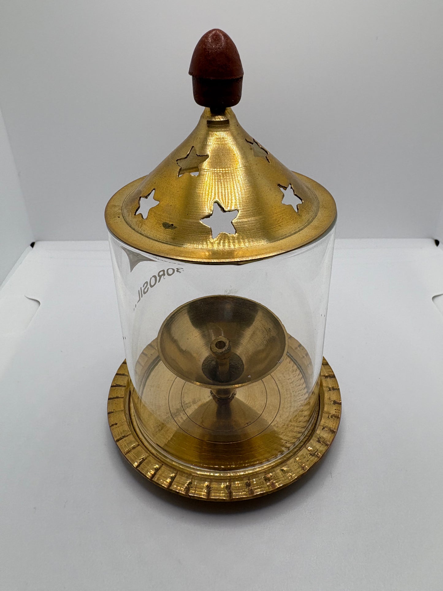 Borosil Akhand Jot Diya - Medium Brass (Petal)