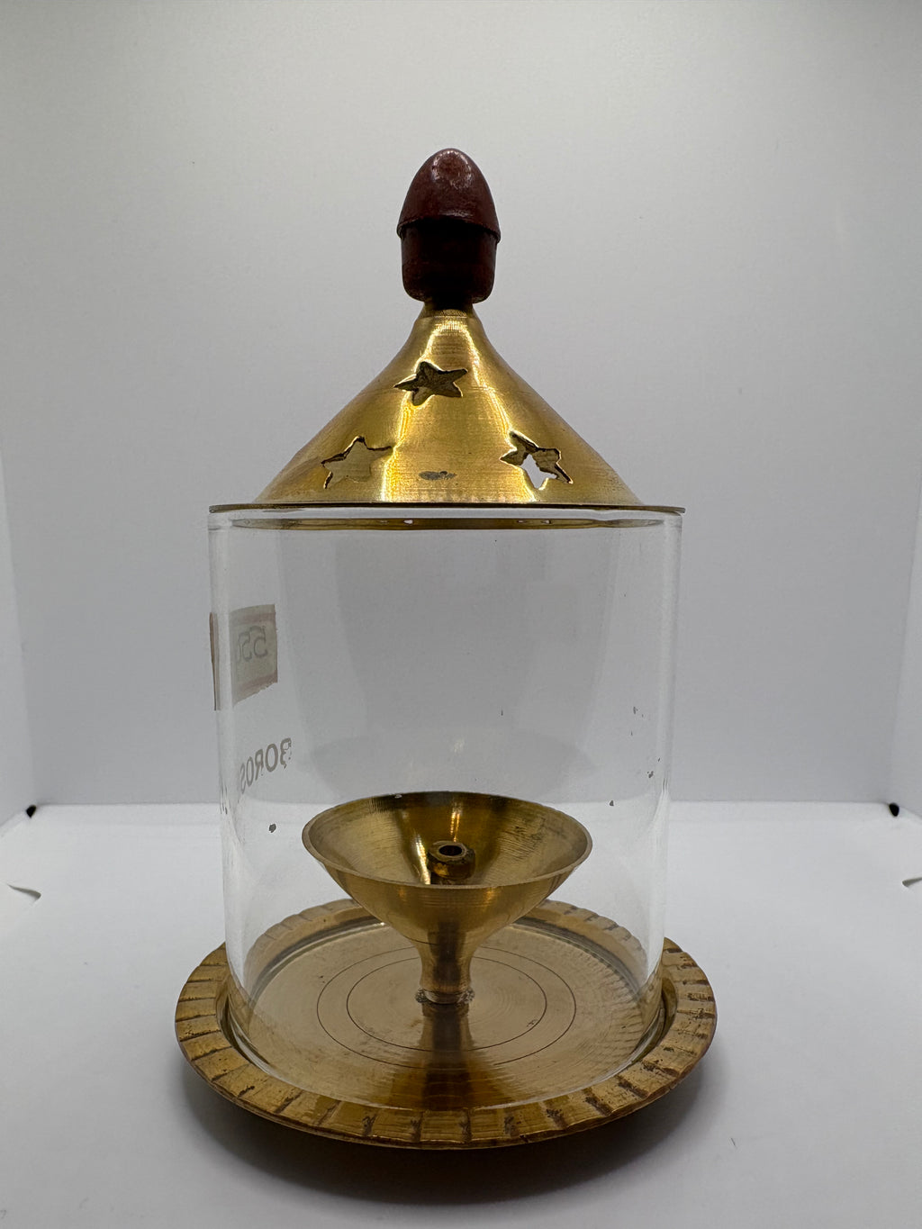 Borosil Akhand Jot Diya - Medium Brass (Petal)