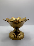 Brass (Petal) Flower Diya | Handcrafted Brass Oil Lamp for Pooja & Festive Decor