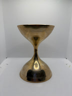 Brass (Petal) Akhand Jot Diya Damru | Traditional Brass Diya with Damru Base for Eternal Flame