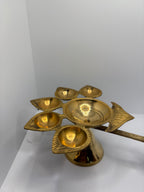 Panch Arti Diya - Brass (Petal)