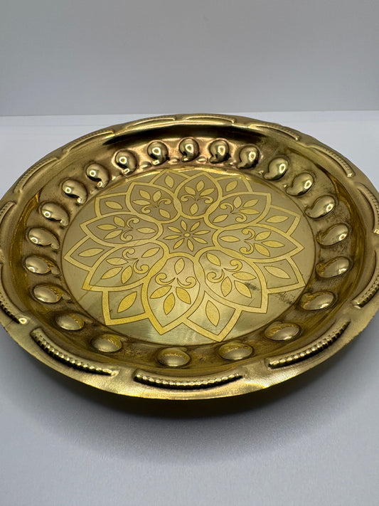 Brass (Petal) Bhog Plate - Medium