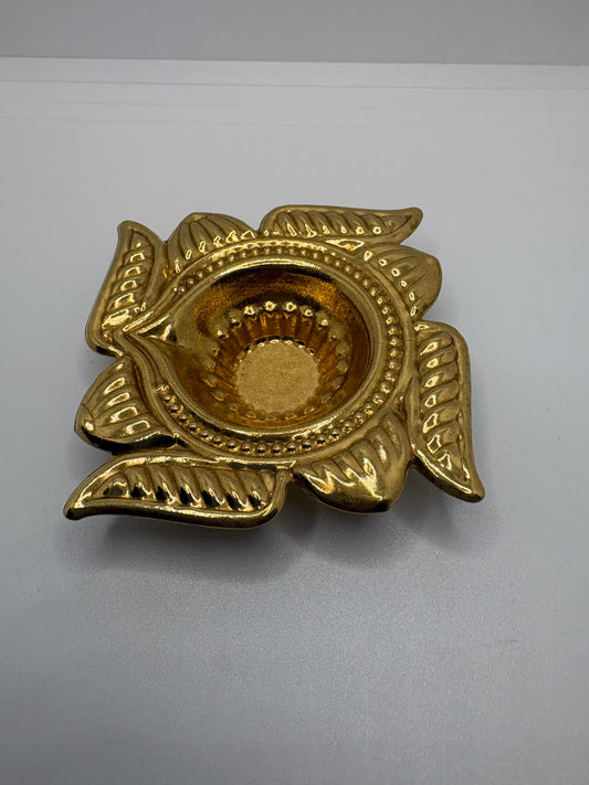 Brass (Petal) Swastik Diya - Small