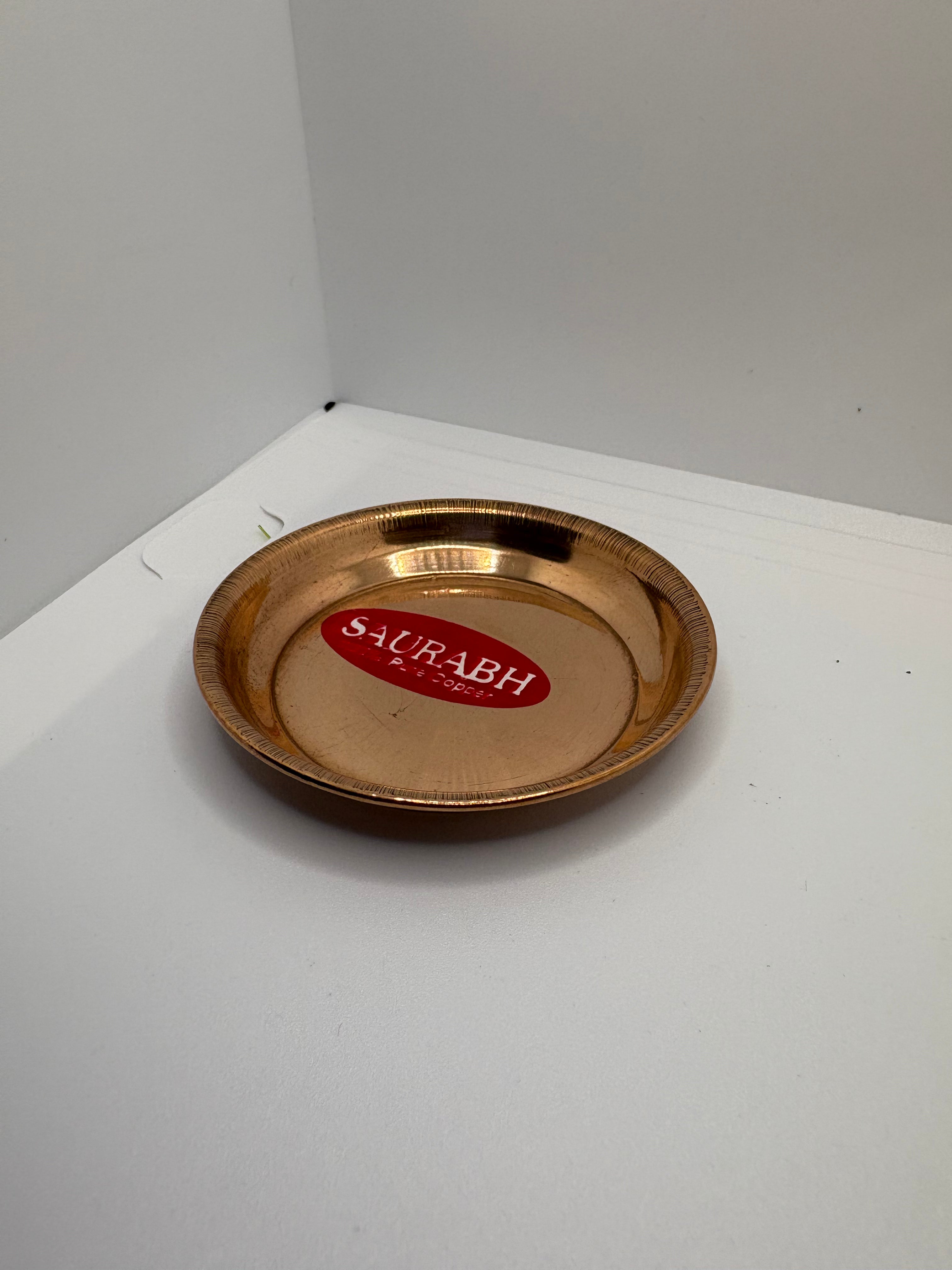 Copper (Tamba) Bhog Plate