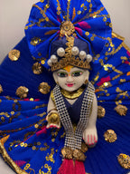 Blue Heavy Dress for Ladoo Gopal Ji | Royal Handcrafted Vastra for Bal Gopal Idol