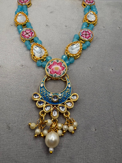 Blue Mala for Ladoo Gopal Ji | Size (4 No.- 6No.) |Handcrafted Beaded Garland for Bal Gopal Idol